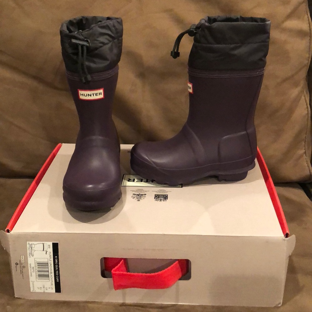 Toddler 11 Girls Purple Hunter rain boots